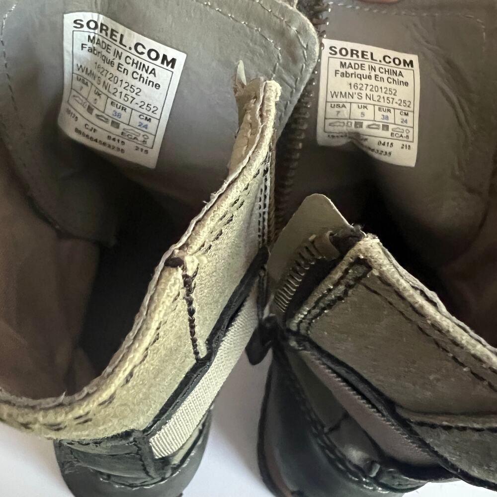Sorel Major Carly Combat Lace Up Canvas Boots Size 7 - Picture 11 of 12